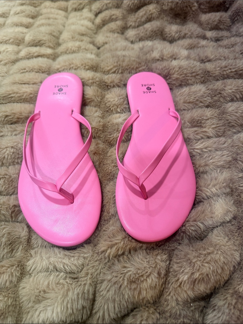 Shade & Shore Pink Women's Flip Flop Sandals, sz 9